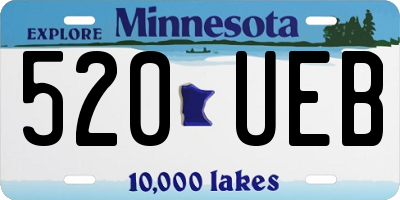 MN license plate 520UEB