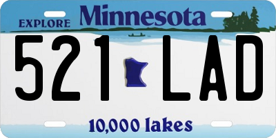 MN license plate 521LAD