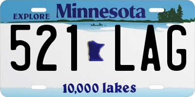 MN license plate 521LAG