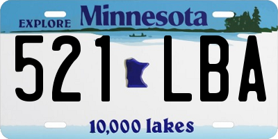 MN license plate 521LBA