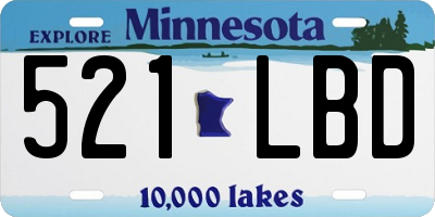 MN license plate 521LBD