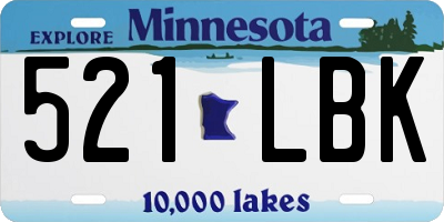 MN license plate 521LBK