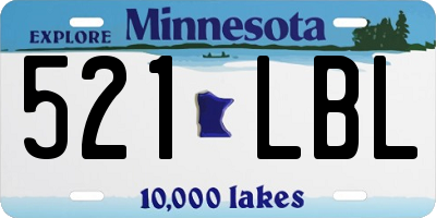 MN license plate 521LBL