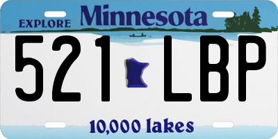 MN license plate 521LBP