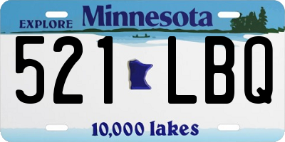 MN license plate 521LBQ