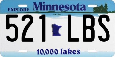 MN license plate 521LBS