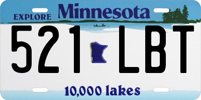 MN license plate 521LBT