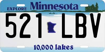 MN license plate 521LBV