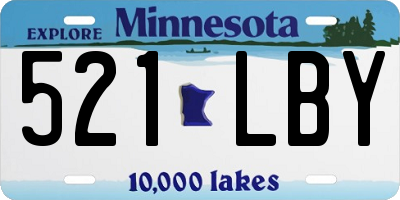 MN license plate 521LBY