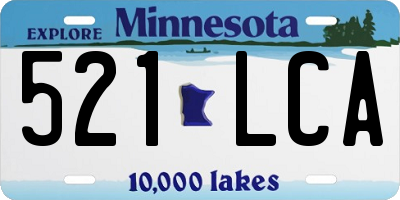 MN license plate 521LCA