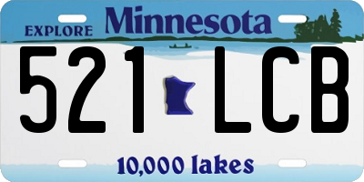 MN license plate 521LCB
