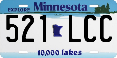 MN license plate 521LCC