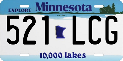 MN license plate 521LCG