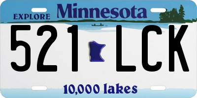 MN license plate 521LCK