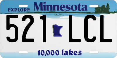 MN license plate 521LCL