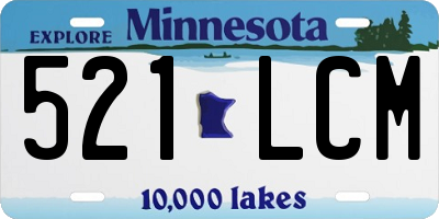 MN license plate 521LCM