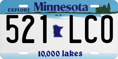 MN license plate 521LCO