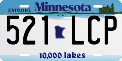 MN license plate 521LCP