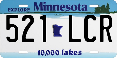 MN license plate 521LCR