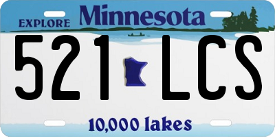 MN license plate 521LCS