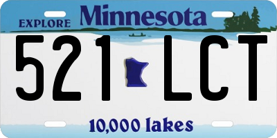 MN license plate 521LCT