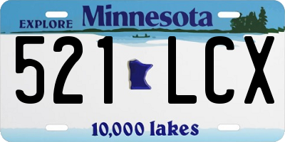 MN license plate 521LCX