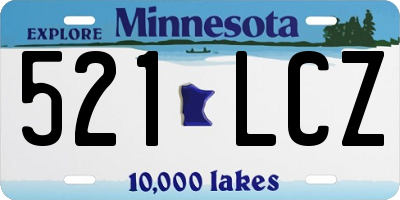 MN license plate 521LCZ