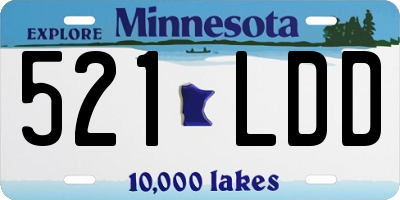 MN license plate 521LDD