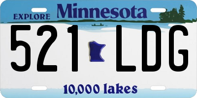 MN license plate 521LDG