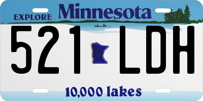 MN license plate 521LDH