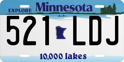MN license plate 521LDJ