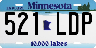 MN license plate 521LDP