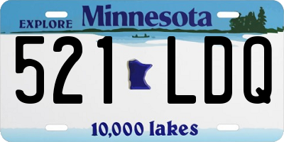 MN license plate 521LDQ