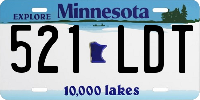 MN license plate 521LDT