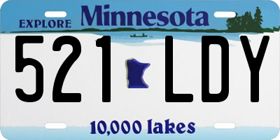 MN license plate 521LDY