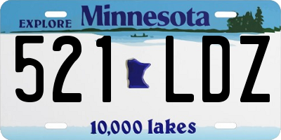 MN license plate 521LDZ