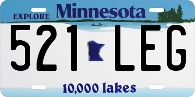 MN license plate 521LEG