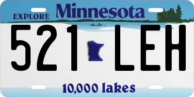 MN license plate 521LEH