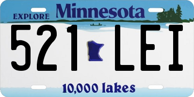 MN license plate 521LEI