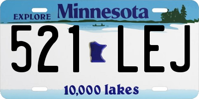 MN license plate 521LEJ