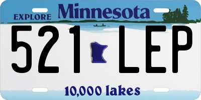 MN license plate 521LEP