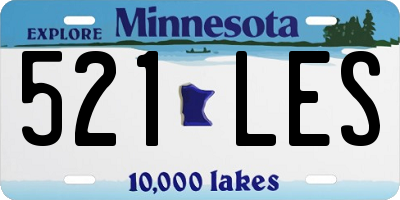 MN license plate 521LES