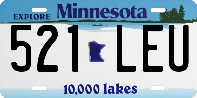 MN license plate 521LEU