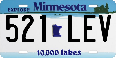 MN license plate 521LEV