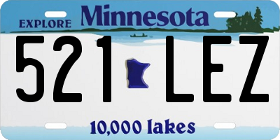 MN license plate 521LEZ