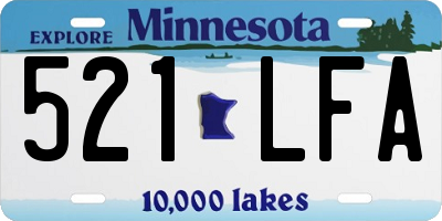 MN license plate 521LFA