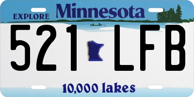 MN license plate 521LFB