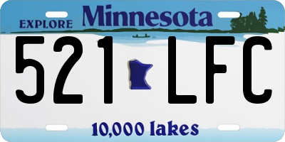 MN license plate 521LFC