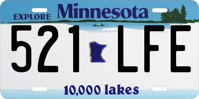 MN license plate 521LFE