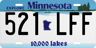 MN license plate 521LFF